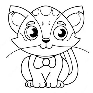 Cute Prowler With Big Eyes Coloring Page 32664-26155