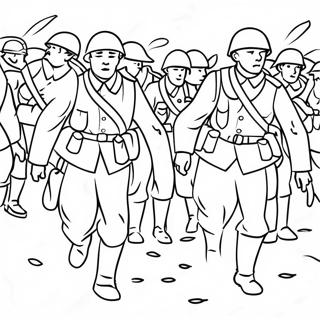 World War 1 Soldiers In Battle Coloring Page 32683-26162