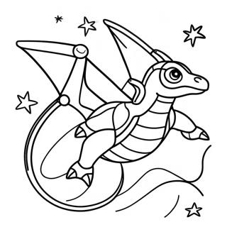 Rayquaza Flying In The Sky Coloring Page 32693-26168