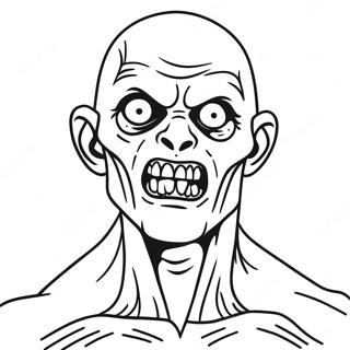 Creepy Mutant Zombie Coloring Page 32744-26213