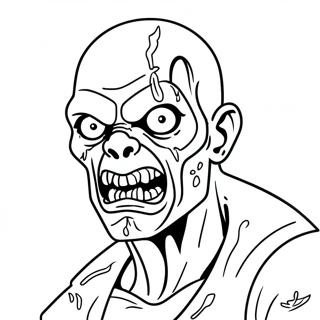 Creepy Mutant Zombie Coloring Page 32744-26214