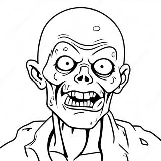 Creepy Mutant Zombie Coloring Page 32744-26215