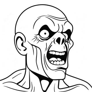 Creepy Mutant Zombie Coloring Page 32744-26216