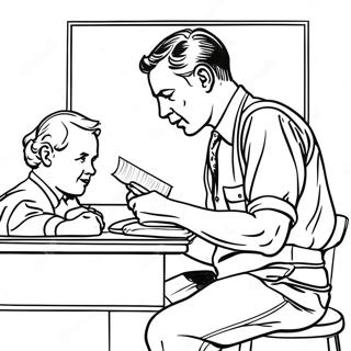 Norman Rockwell Classic Artwork Coloring Page 32753-26226