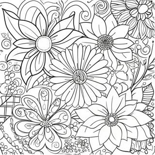 Full Page Floral Pattern Coloring Page 32763-26222