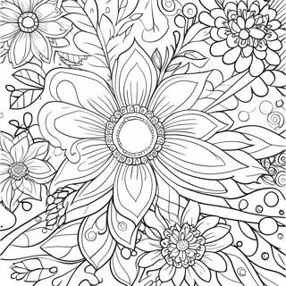 Full Page Floral Pattern Coloring Page 32763-26223