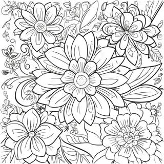 Full Page Floral Pattern Coloring Page 32763-26224