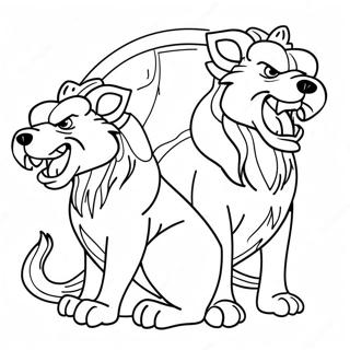 Cerberus Mythical Creature Coloring Page 32783-26237