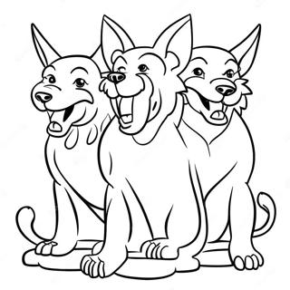 Three Headed Cerberus Coloring Page 32784-26241