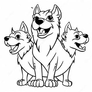 Three Headed Cerberus Coloring Page 32784-26244