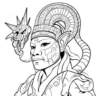 Obanai Iguro With Serpent Mask Coloring Page 32794-26259