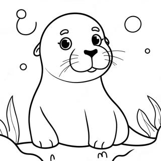 Cute Sea Lion Pup Coloring Page 32804-26262