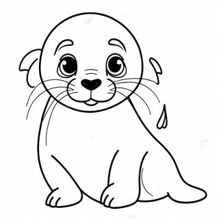 Cute Sea Lion Pup Coloring Page 32804-26264