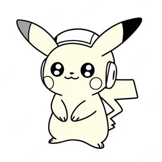 Cute Pikachu In Among Us Suit Coloring Page 32814-26272