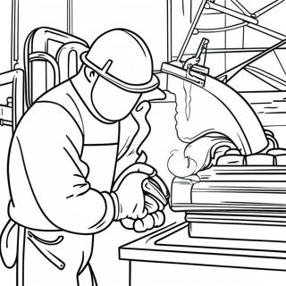 Industrial Welding Scene Coloring Page 32824-26279