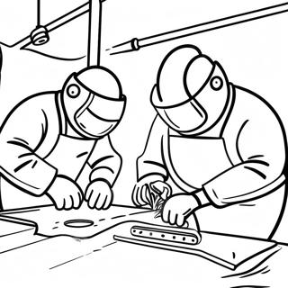 Industrial Welding Scene Coloring Page 32824-26280