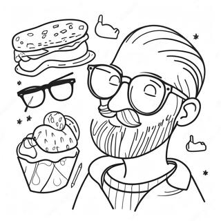 Hipster Aesthetic Coloring Page 32833-26287