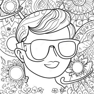 Trendy Hipster Glasses Coloring Page 32834-26284