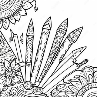 Colorful Quiver With Arrows Coloring Page 32844-26293