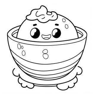 Cute Chowder Bowl Coloring Page 32854-26303