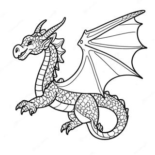 Majestic Dragon Flying Coloring Page 32884-26325