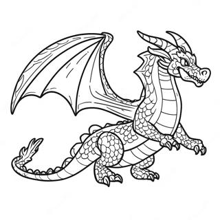 Majestic Dragon Flying Coloring Page 32884-26326