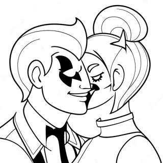 Love Joker And Harley Quinn Coloring Page 32893-26329