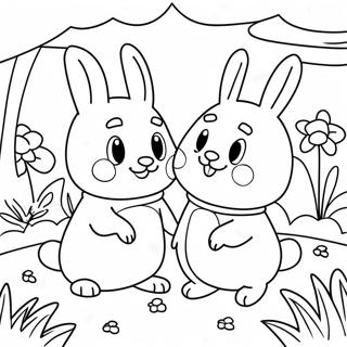 Max And Ruby In A Colorful Garden Coloring Page 32904-26343