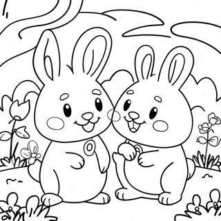 Max And Ruby In A Colorful Garden Coloring Page 32904-26344