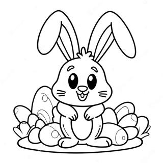 Joyful Easter Bunny Coloring Page 32914-26346