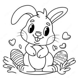 Joyful Easter Bunny Coloring Page 32914-26347