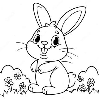 Joyful Easter Bunny Coloring Page 32914-26348