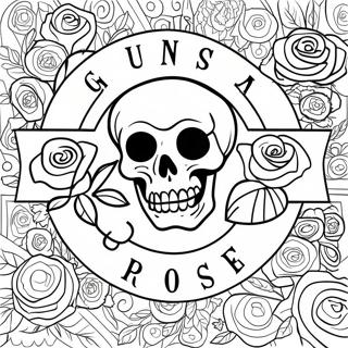 Guns And Roses Coloring Pages