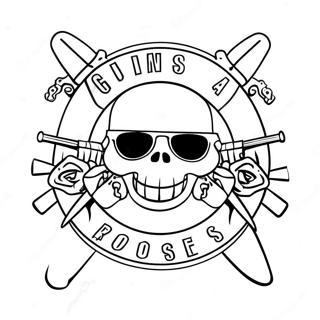 Guns And Roses Logo Coloring Page 32933-26362