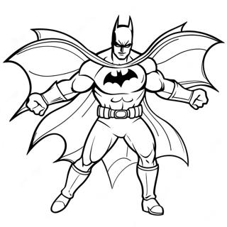 Batman In Action Pose Coloring Page 32954-26381