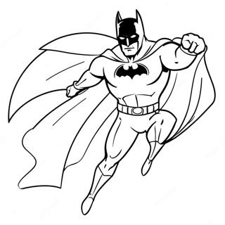 Batman In Action Pose Coloring Page 32954-26382