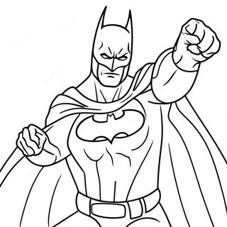 Batman In Action Pose Coloring Page 32954-26383