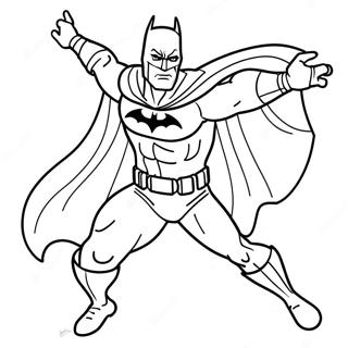 Batman In Action Pose Coloring Page 32954-26384