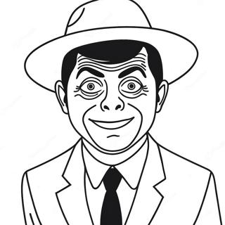 Mr Bean In A Silly Hat Coloring Page 32964-26385