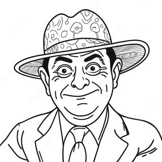 Mr Bean In A Silly Hat Coloring Page 32964-26387