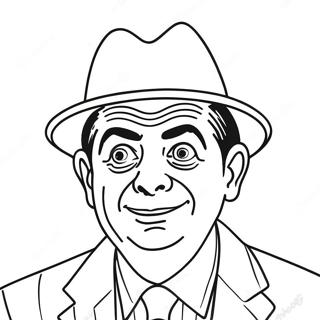 Mr Bean In A Silly Hat Coloring Page 32964-26388