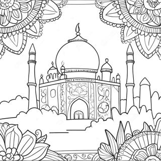 Colorful Eid Celebration Coloring Page 3297-2678