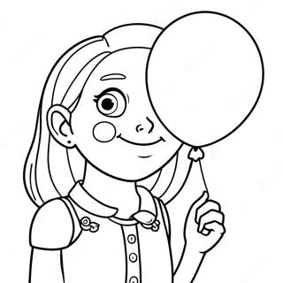 Emma With Colorful Balloons Coloring Page 32984-26405