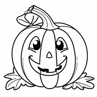 Smiling Pumpkin Coloring Page 32-29