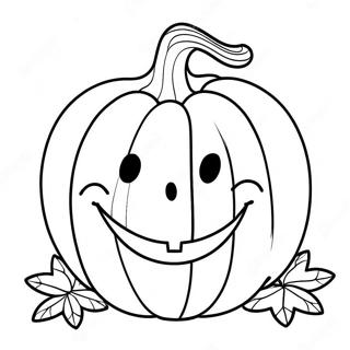 Smiling Pumpkin Coloring Page 32-30