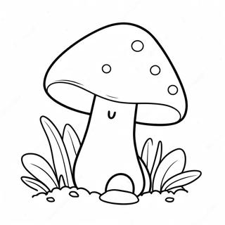 Cute Mushroom Coloring Pages