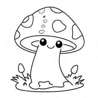 Cute Mushroom Coloring Page 33033-26446