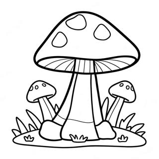 Cute Mushroom Coloring Page 33033-26447