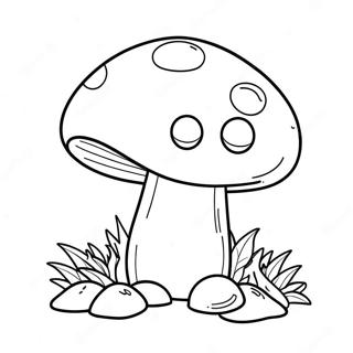 Cute Mushroom Coloring Page 33033-26448