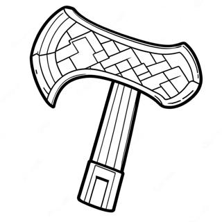 Minecraft Axe Coloring Page 33073-26469